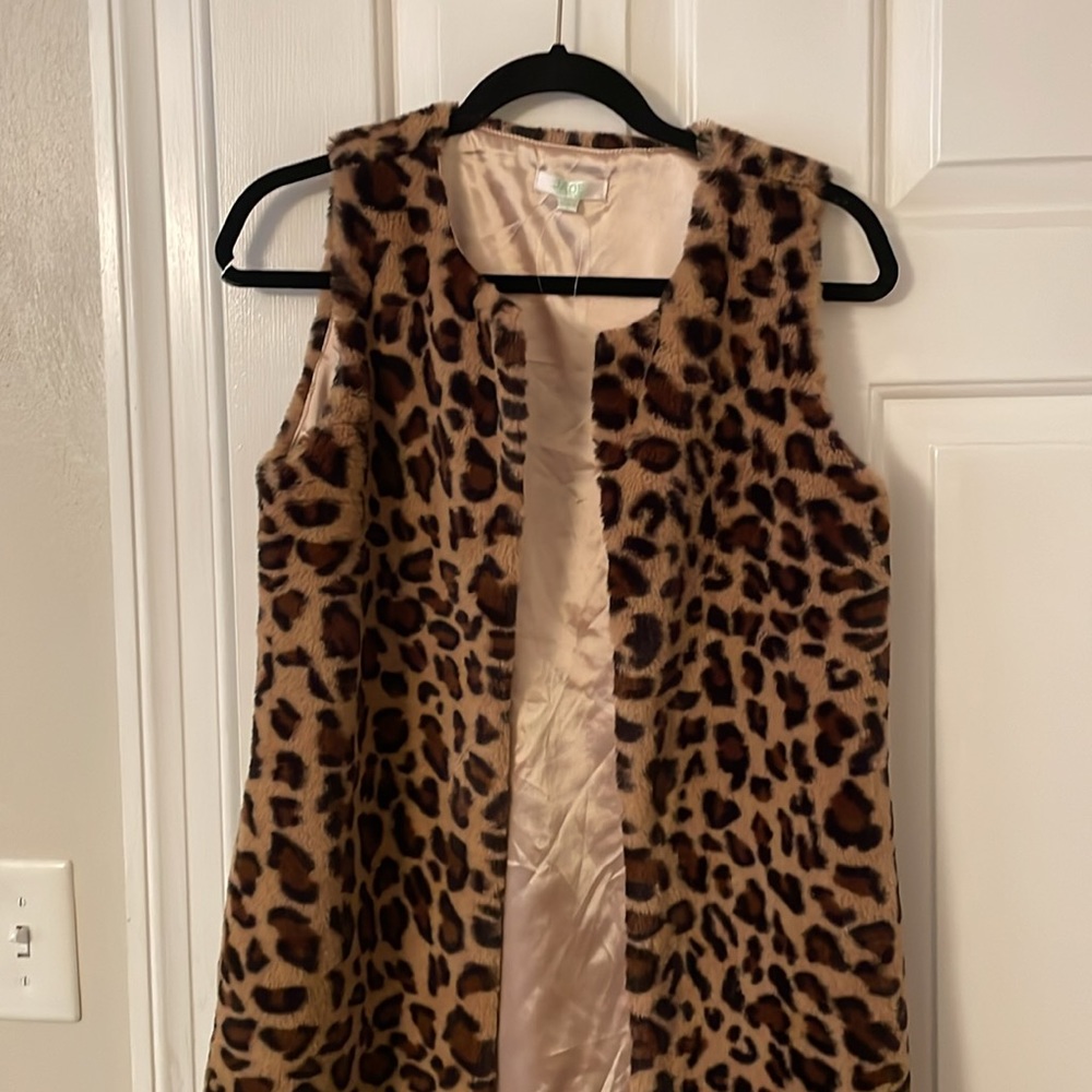 Jade animal print vest/jacket